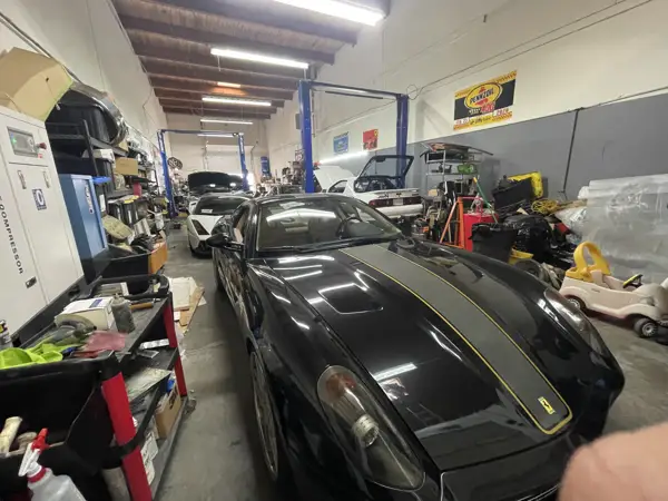 Cars & workshop · Workshop photograph